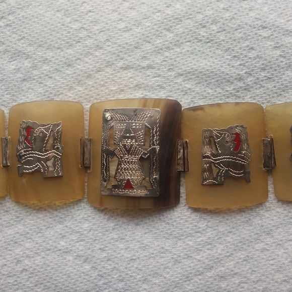 Vintage Industria Peruana silver link Bracelet - Picture 9 of 9